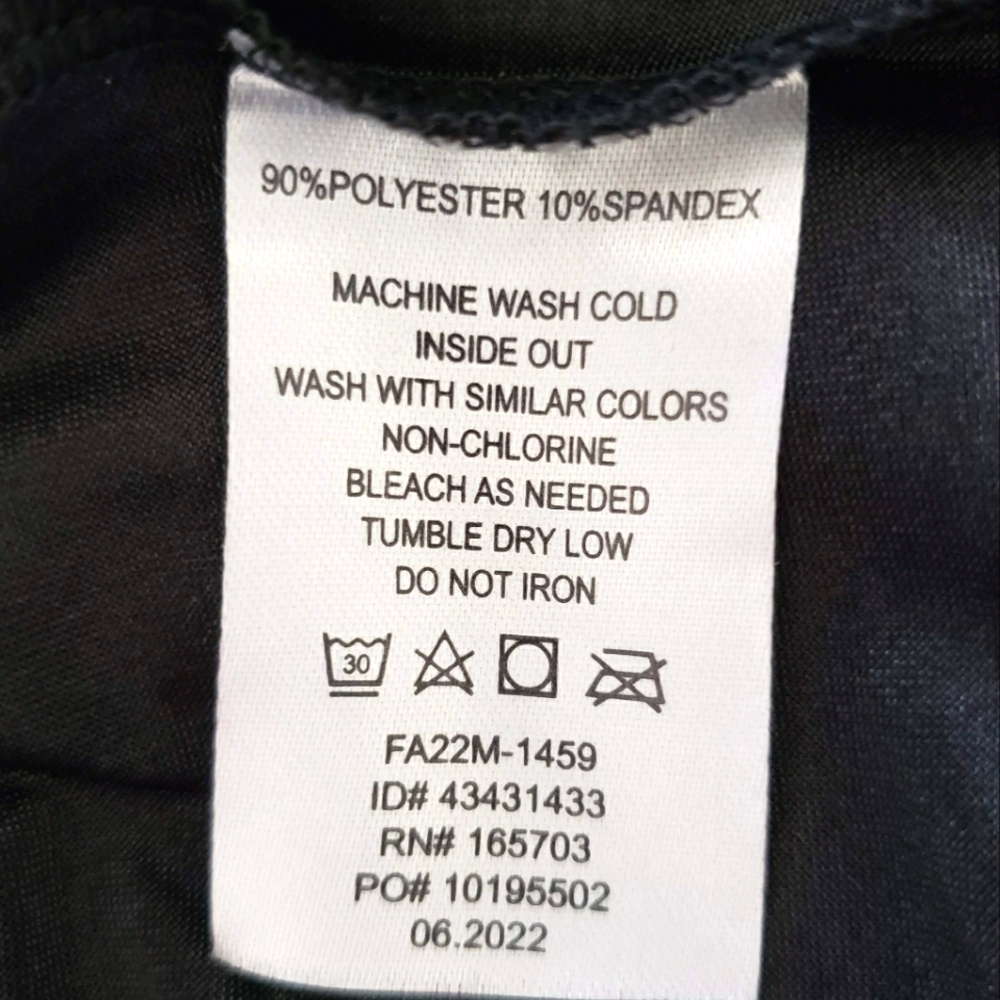 STRETCH THE RULES Long Sleeve Zipper Black Active T-Shirt--NWT--L - Picture 8 of 9